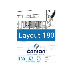 BLOCO LAY OUT A3 180G 20FL CANSON